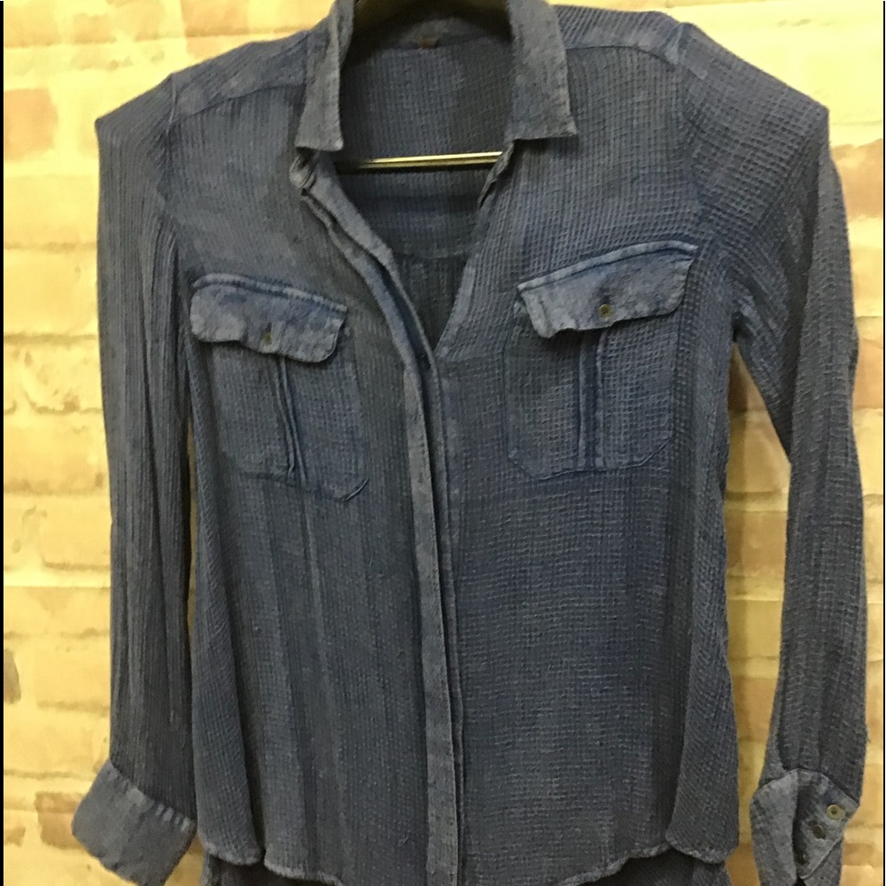 Free People button down soft cotton summer thermal
